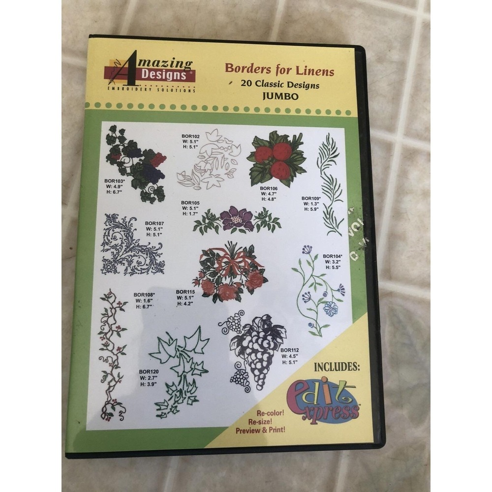 Borders for Linens - JUMBO - 20‎ Classic Designs (CD-Rom) Amazing Designs